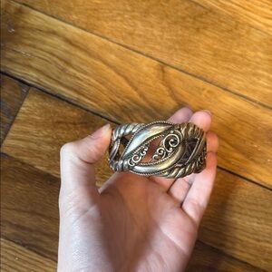 Gold Twisted Rope Cuff Bracelet